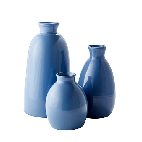 French Blue Artisan Vases | Caitlin Wilson Design