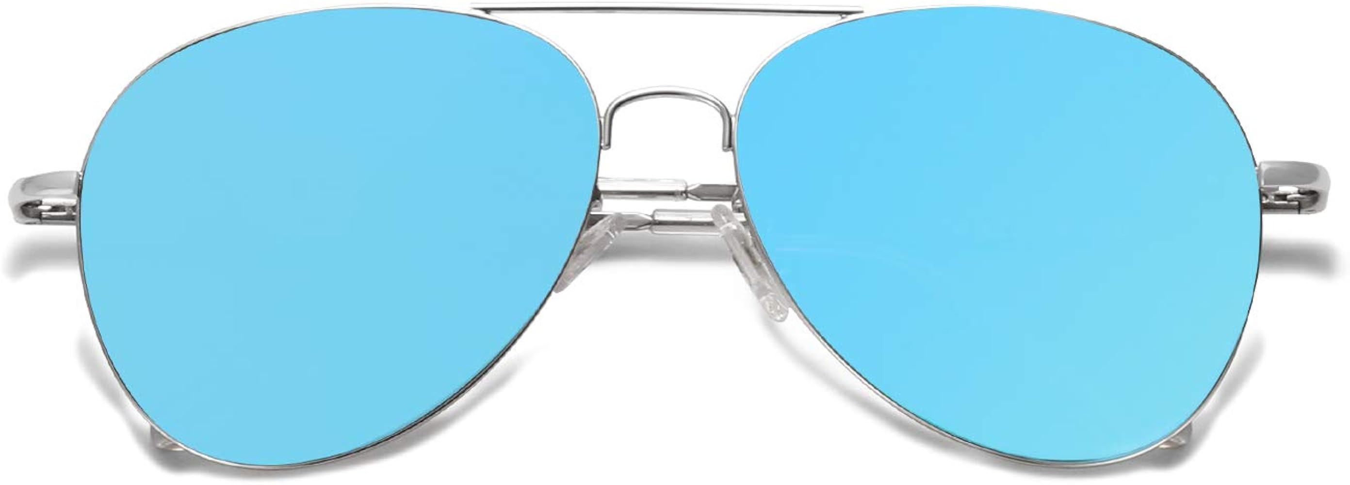 Classic Aviator Sunglasses for Women Men Mirrored UV400 Lens Vintage Metal Frame SJ1030 | Amazon (US)