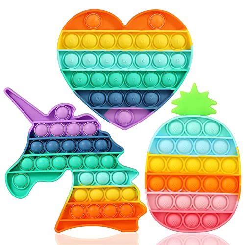 Fidget Toys Pop Its It Push Pop Unicorn ADHD Bubble Fidget Sensory Toys 3 Pack Autism Learning Ma... | Walmart (US)