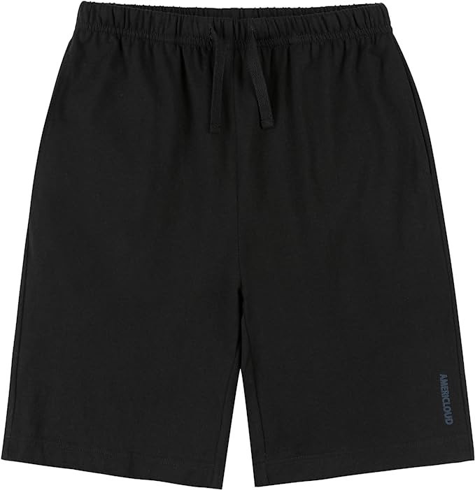 AMERICLOUD Kids 1 or 2 Pack Drawstring Cotton Shorts Soft Athletic Shorts with Pockets for Boys a... | Amazon (US)