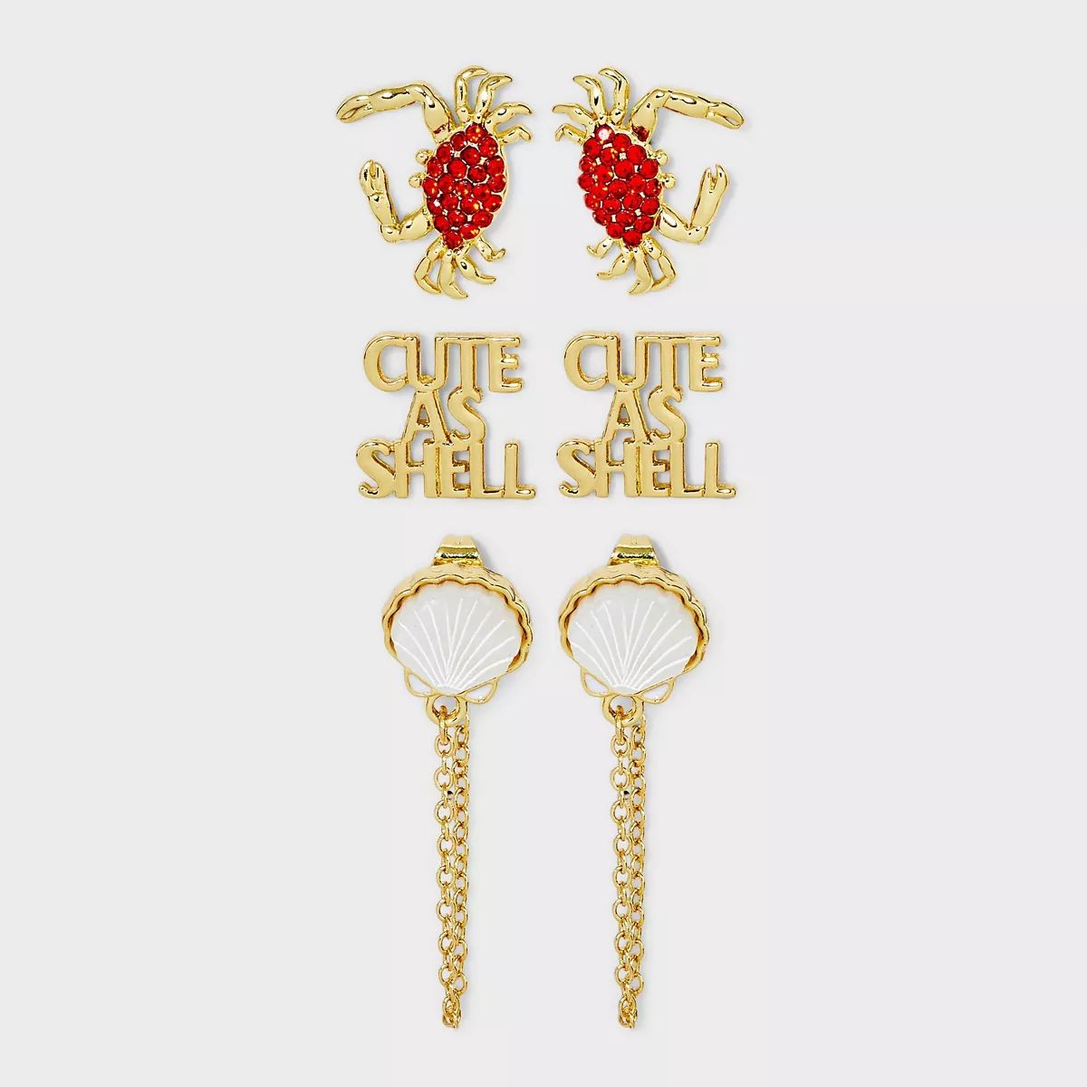 SUGARFIX by BaubleBar Good As Shell Earrings - Gold | Target