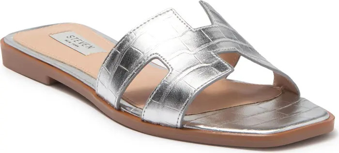 Steven New York Harlien Croc Embossed Slide Sandal | Nordstromrack | Nordstrom Rack