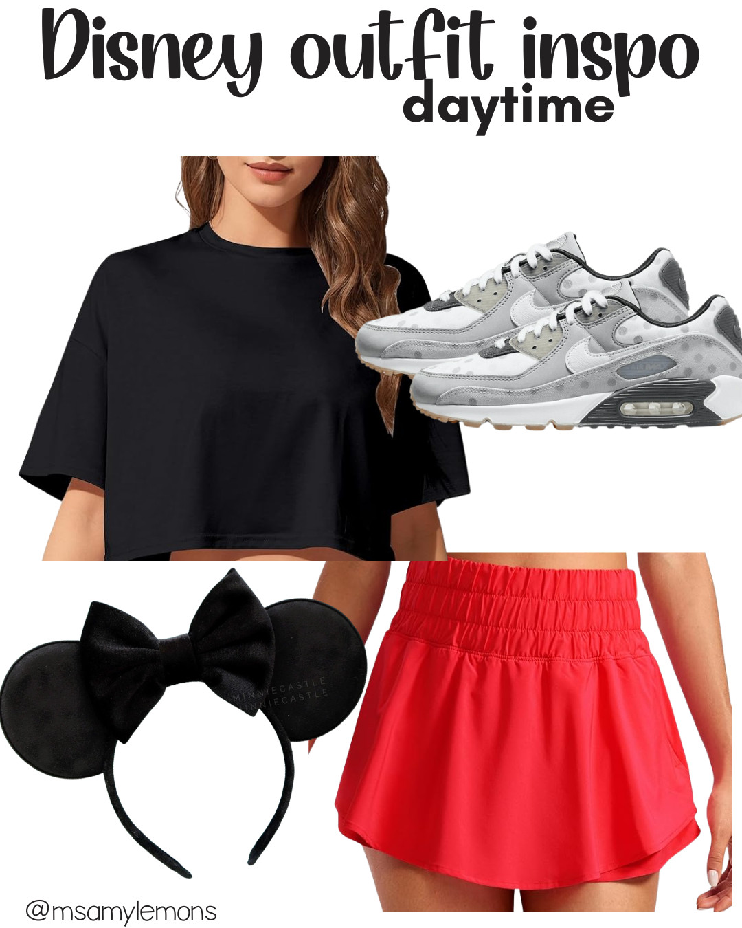 Getting ready for our family trip to Disney this Christmas! We will be there in November which means all things holiday, festive, and easy to walk around in for Mickey’s Christmas Party! 

Shirt: Large
Skort: Medium
Ears are the most comfortable Disney ears
Nike shoes: regular size 

 #LTKHoliday #LTKFindsUnder50 #LTKTravel