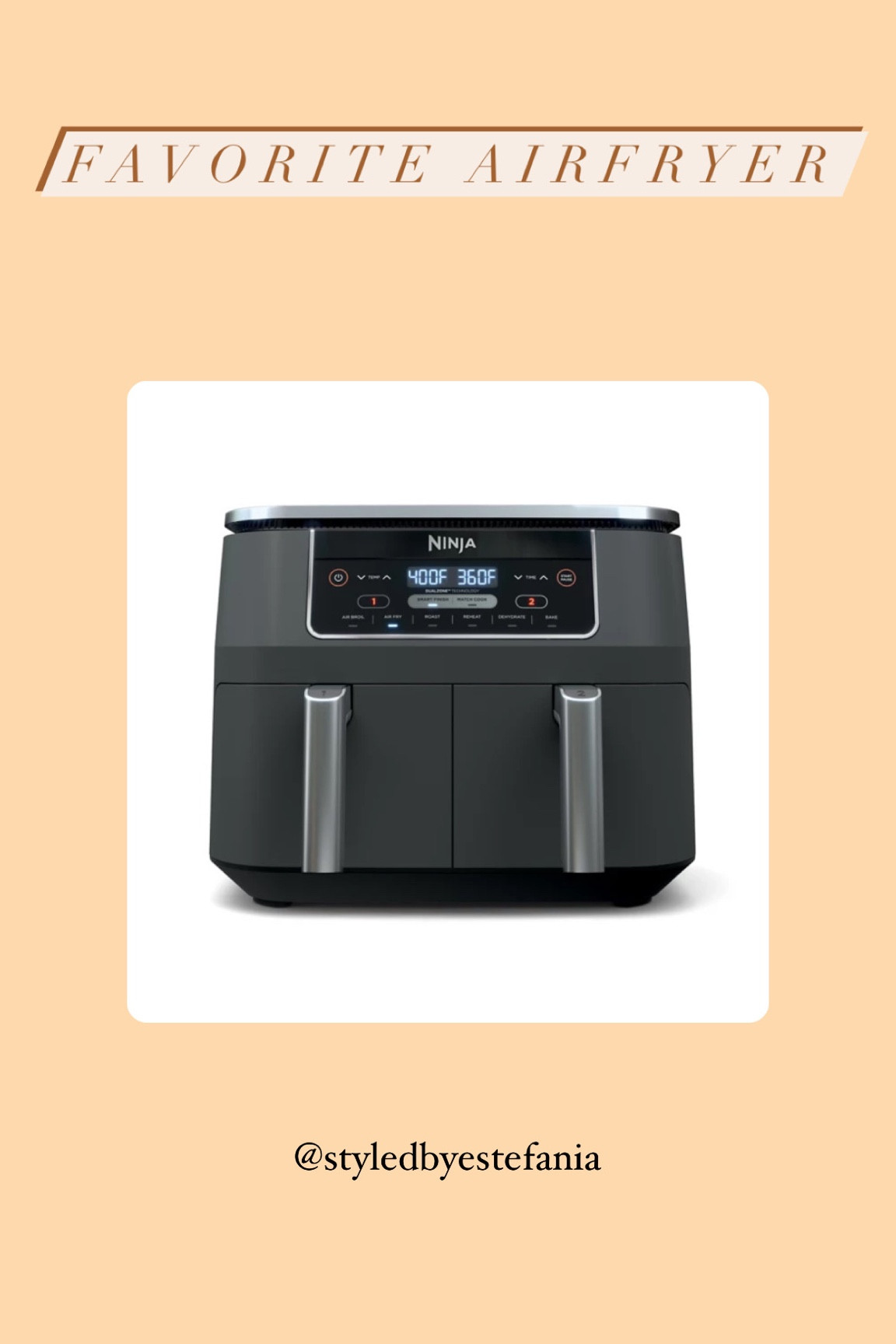 I use my ninja air fryer almost every day. Food tastes healthy & delicious plus saves me time. Definitely a must for appliances to have in your kitchen. 