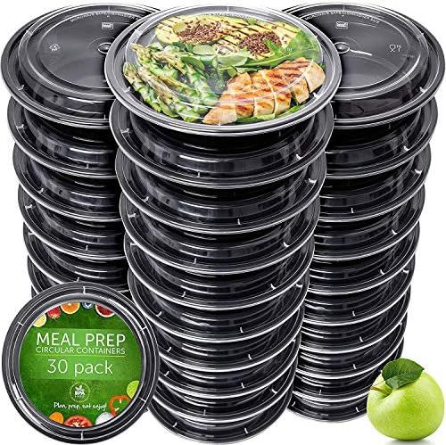 Meal Prep Containers [30 Pack] - Reusable Plastic Containers with Lids - Disposable Food Containe... | Amazon (US)