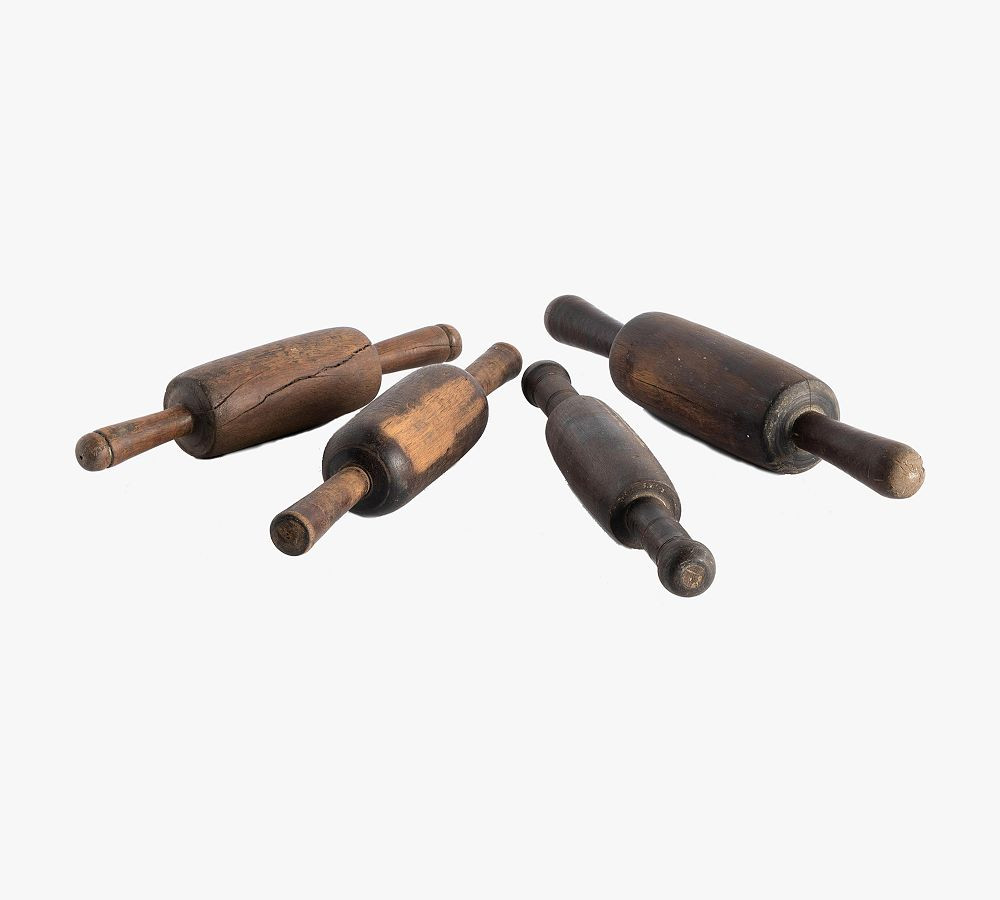 Found Reclaimed Wood Decorative Rollers - Set of 4 | Pottery Barn (US)