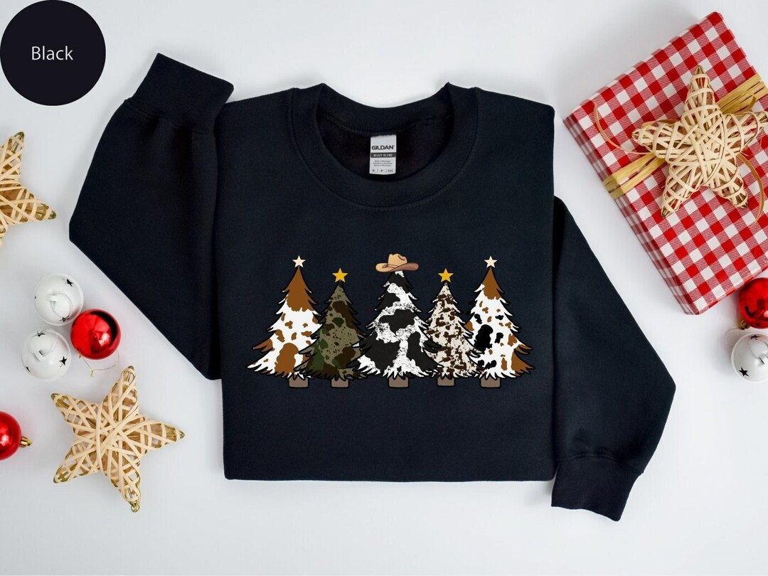 Country Christmas Sweatshirt Christmas Tree Sweatshirt - Etsy | Etsy (US)