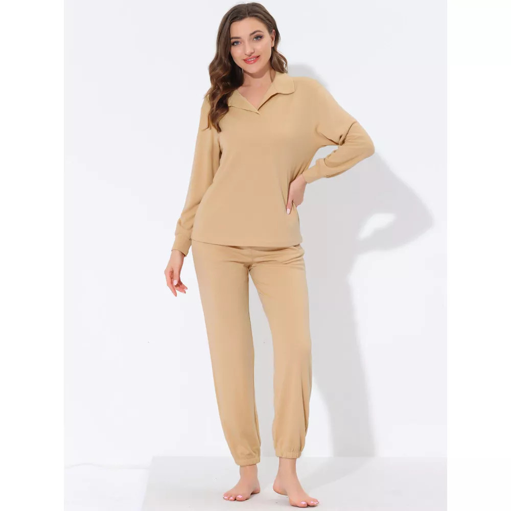 cheibear Womens Lounge Sets Sweatsuit Sleepwear Pajama with Pockets Pullover Tracksuits | Target