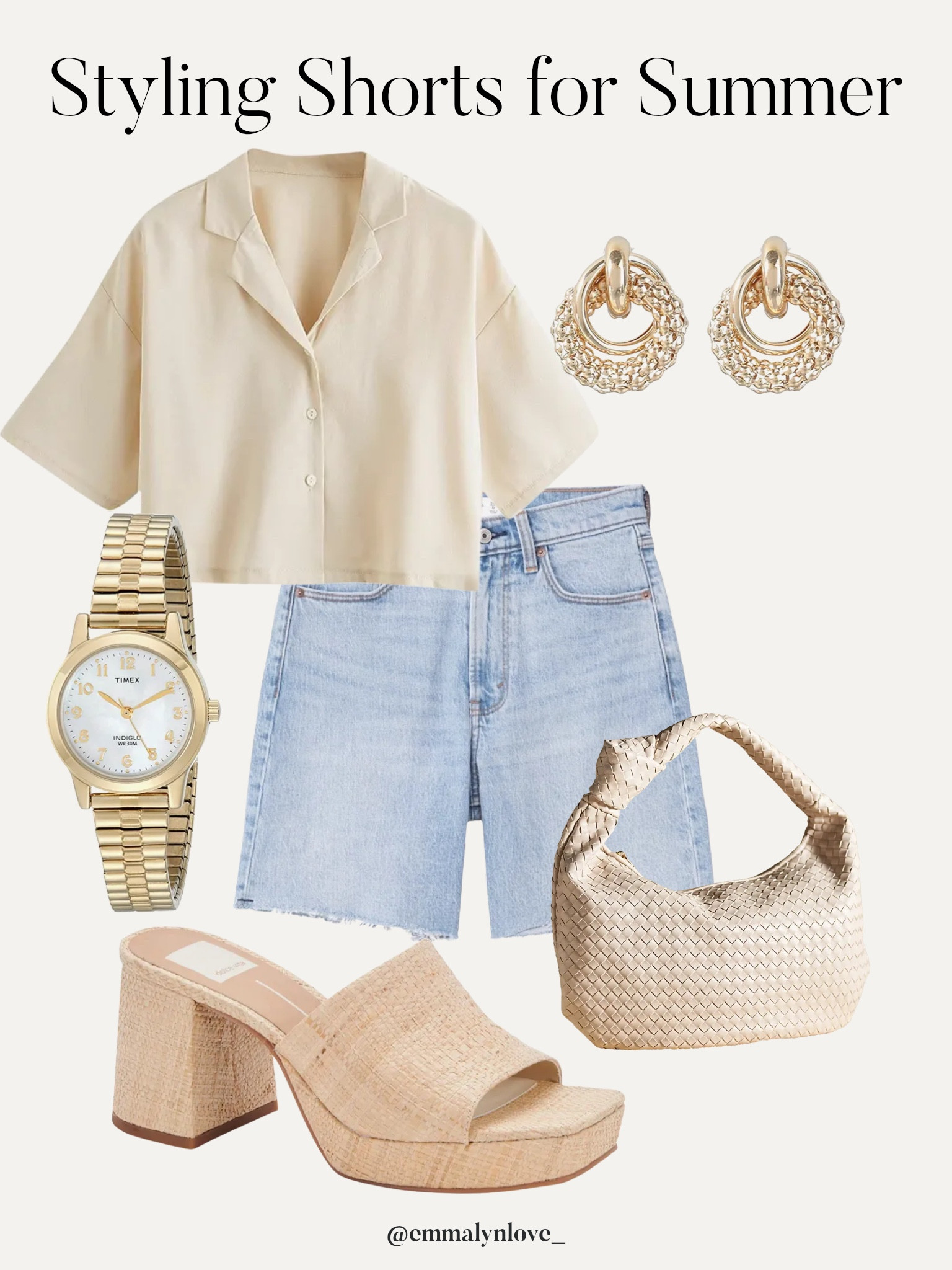 Perfect casual summer outfit 
Summerstyle buttonup jeanshorts goldjewlrey

#LTKshoecrush #LTKxAnthro #LTKstyletip
