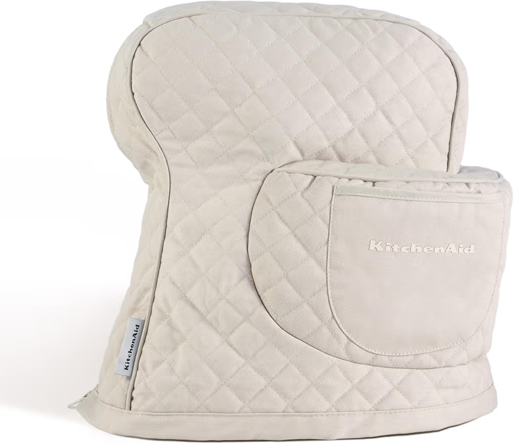 KITCHENAID Fitted Tilt-Head Stand Mixer Cover with Storage Pocket, Quilted 100% Cotton,14.4"x18"x... | Amazon (US)