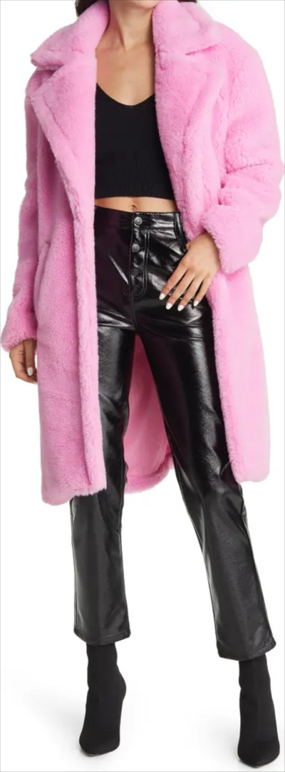 Longline Faux Fur Coat