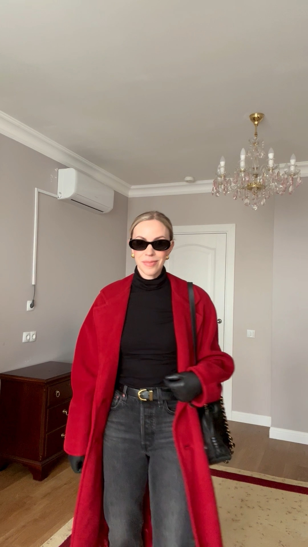 Red coat holiday outfit, red and black outfit, black leather gloves, Levi’s black ankle jeans, black western boots, Loewe handbag 

#LTKHoliday #LTKFindsUnder100 #LTKootd