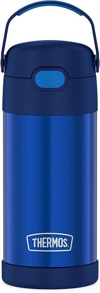 THERMOS FUNTAINER 12 Ounce Stainless Steel Vacuum Insulated Kids Straw Bottle, Blue | Amazon (US)