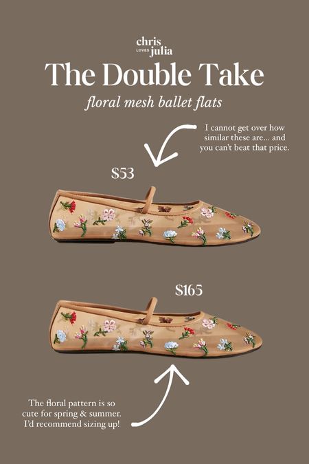 The Double Take: Floral Mesh Ballet Flats

#LTKshoecrush #LTKfindsunder100 #LTKSeasonal