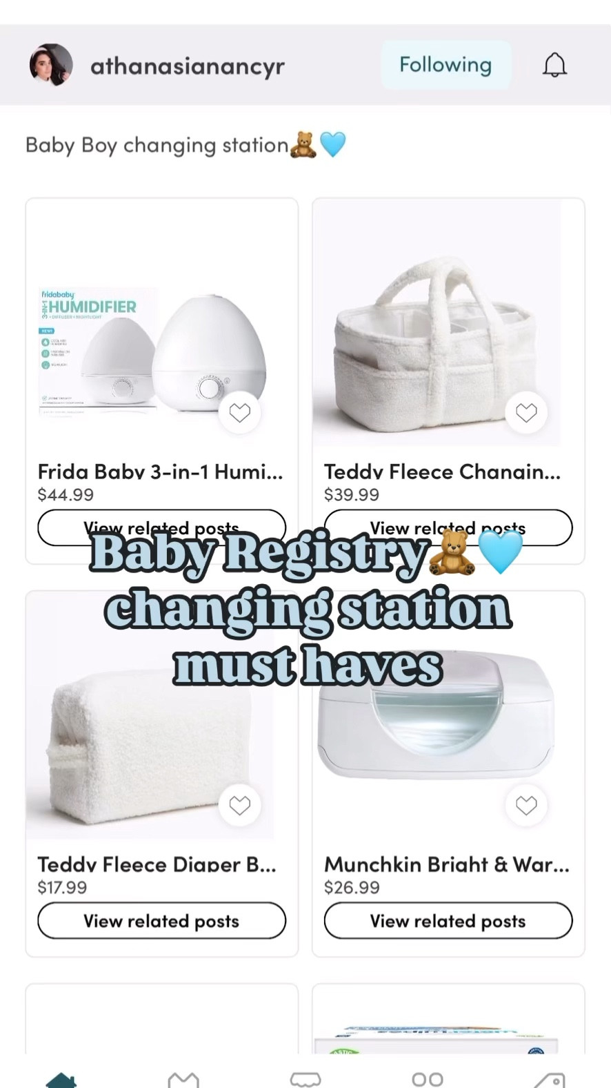 Baby registry :
Changing station must haves 
#LTKBump

#LTKHome #LTKBaby #LTKGiftGuide