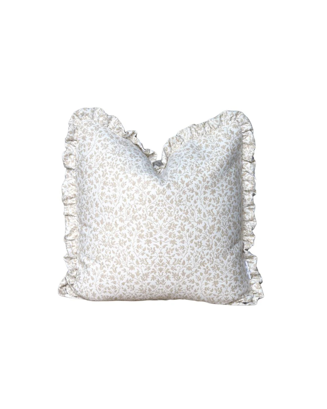 Ruffle Edge Pillow in Sand Greenwich Floral | Brooke & Lou | Brooke and Lou