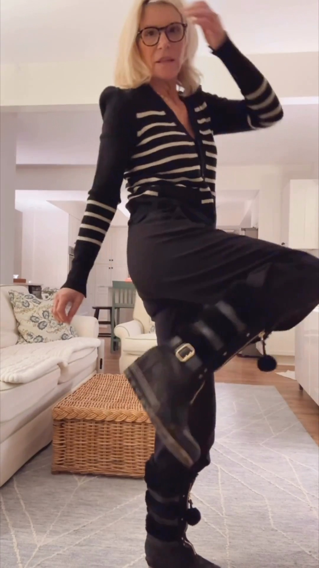 Got on my old sweater with my new fav pants from AYR.  Adding some wedge tall winter boots and I’m all set! 

#LTKOver40 #LTKgrwm