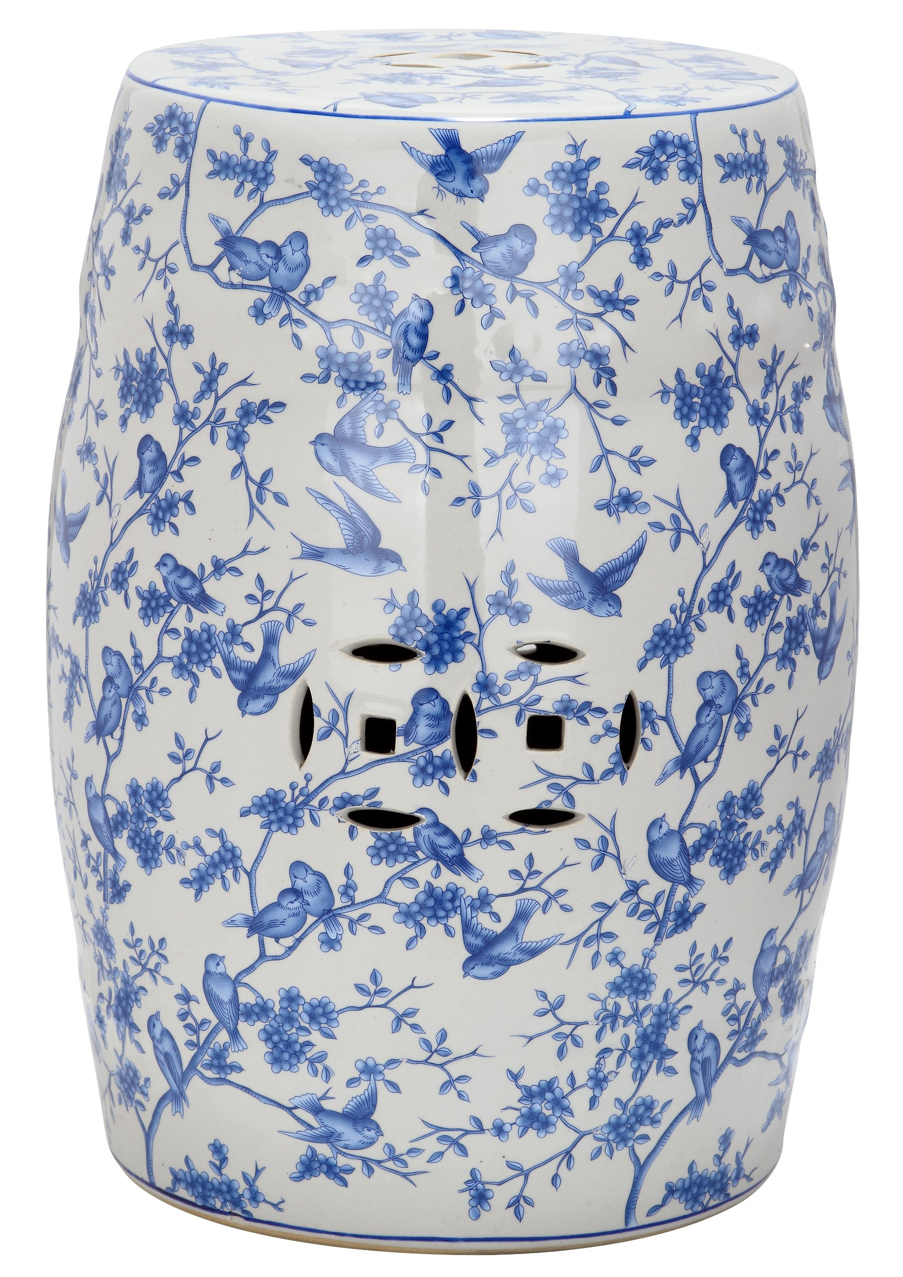 Safavieh Blue Birds Ceramic Decorative Garden Stool | Amazon (US)