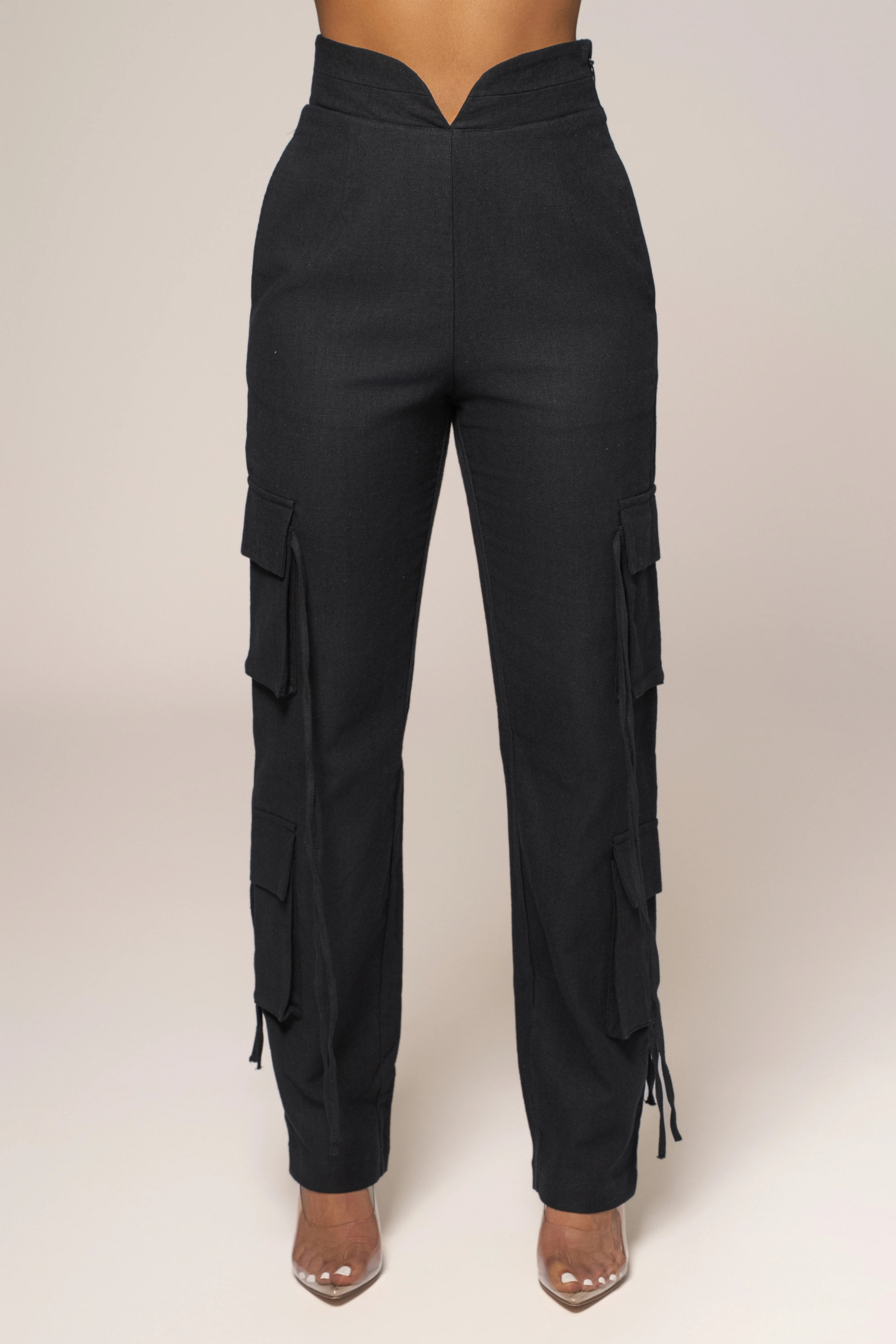 Black Better Half Linen Utility Pants | JLUXLABEL