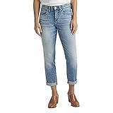 Jag Jeans Women's Carter Mid Rise Girlfriend Jeans, Del Mar, 10 Petite | Amazon (US)