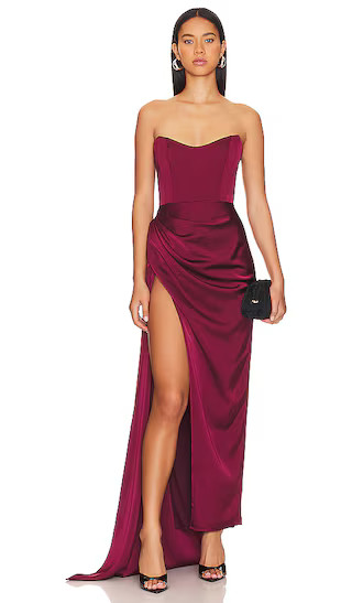 Katie May Bita Gown in Burgundy. Taglia XS. | Revolve Clothing (Global)