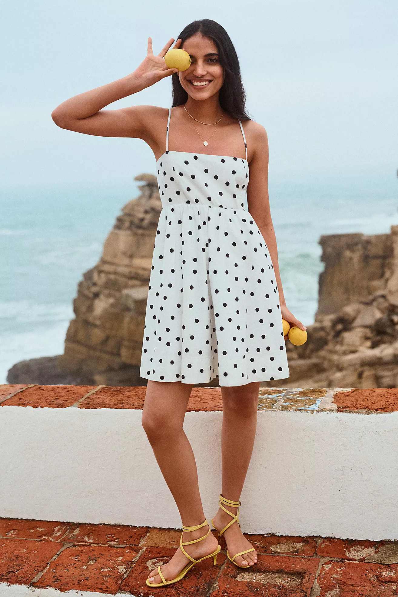 Maeve Printed Babydoll Mini Dress | Anthropologie (US)