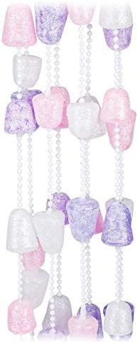 Kurt Adler Pink Purple and White Glittered Gum Drop Garland 9 Feet Long H2051 New | Amazon (US)