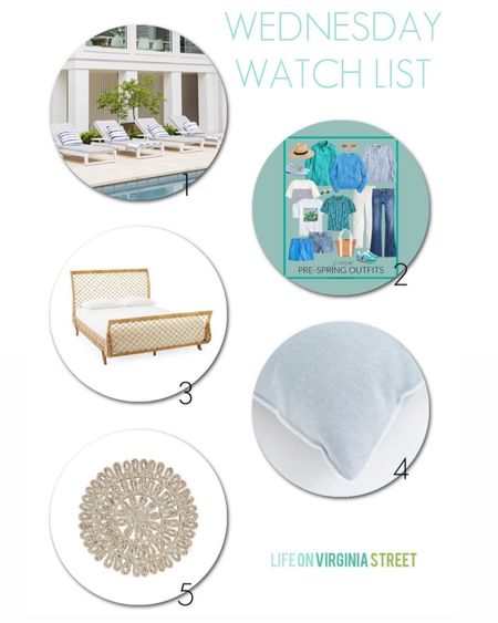 This week’s Wednesday Watch List includes colorful clothes for spring, a rattan bed, affordable linen pillows, and the cutest straw placemats! Get all the details here: https://lifeonvirginiastreet.com/wednesday-watch-list-399/.

#LTKsalealert #LTKhome #LTKunder50