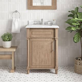 Bath SavingsHome Decorators CollectionAberdeen 24 in. Single Sink Antique Oak Bath Vanity with Ca... | The Home Depot