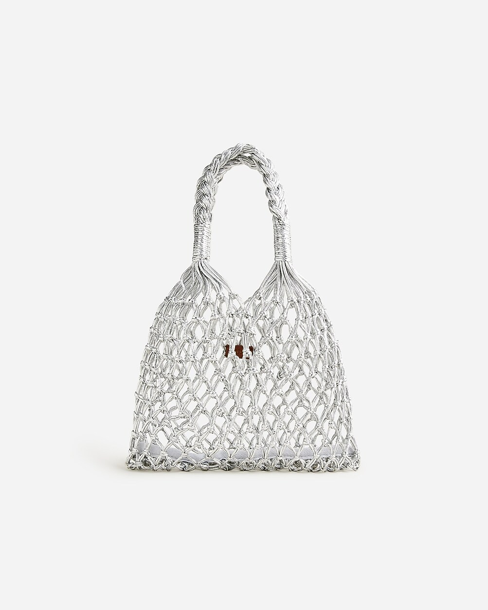 Small Cadiz hand-knotted rope tote in metallic | J. Crew US