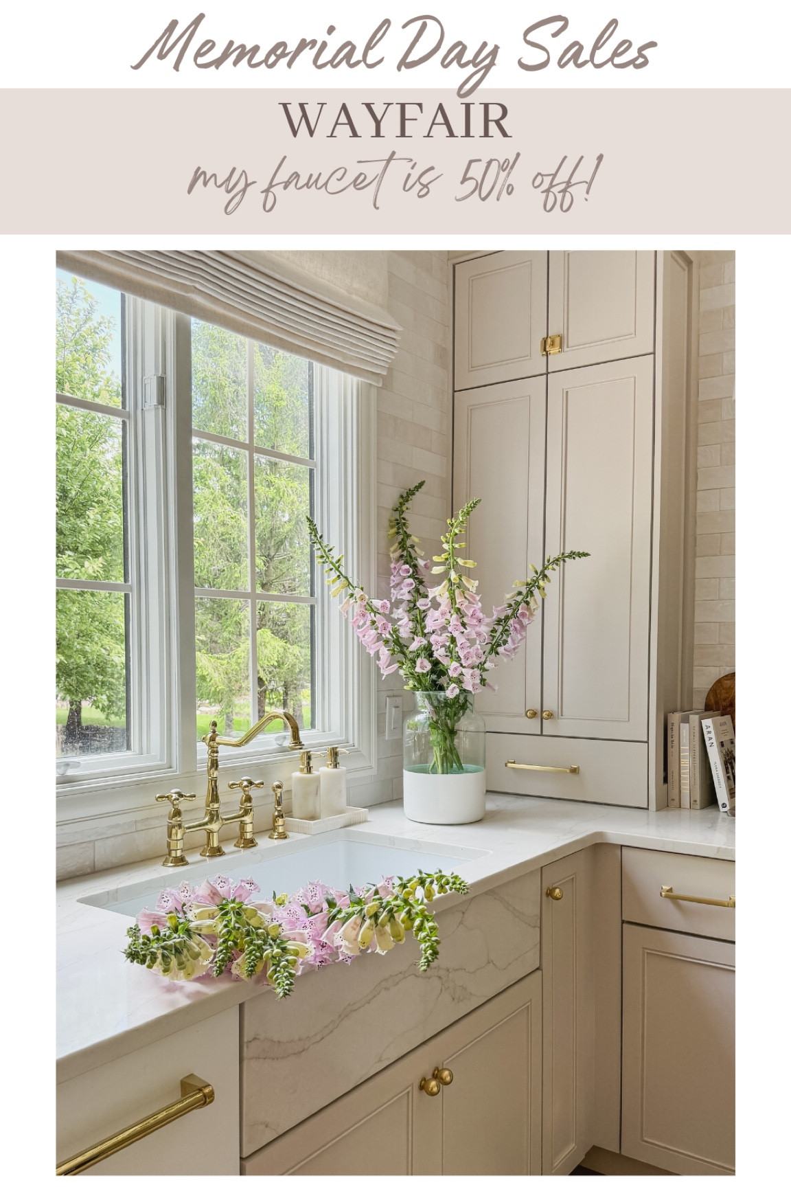 Wayfair Memorial Day sale! Save 50% on my faucet! I have the polished brass. Only $218!

#LTKStyleTip #LTKSaleAlert #LTKHome