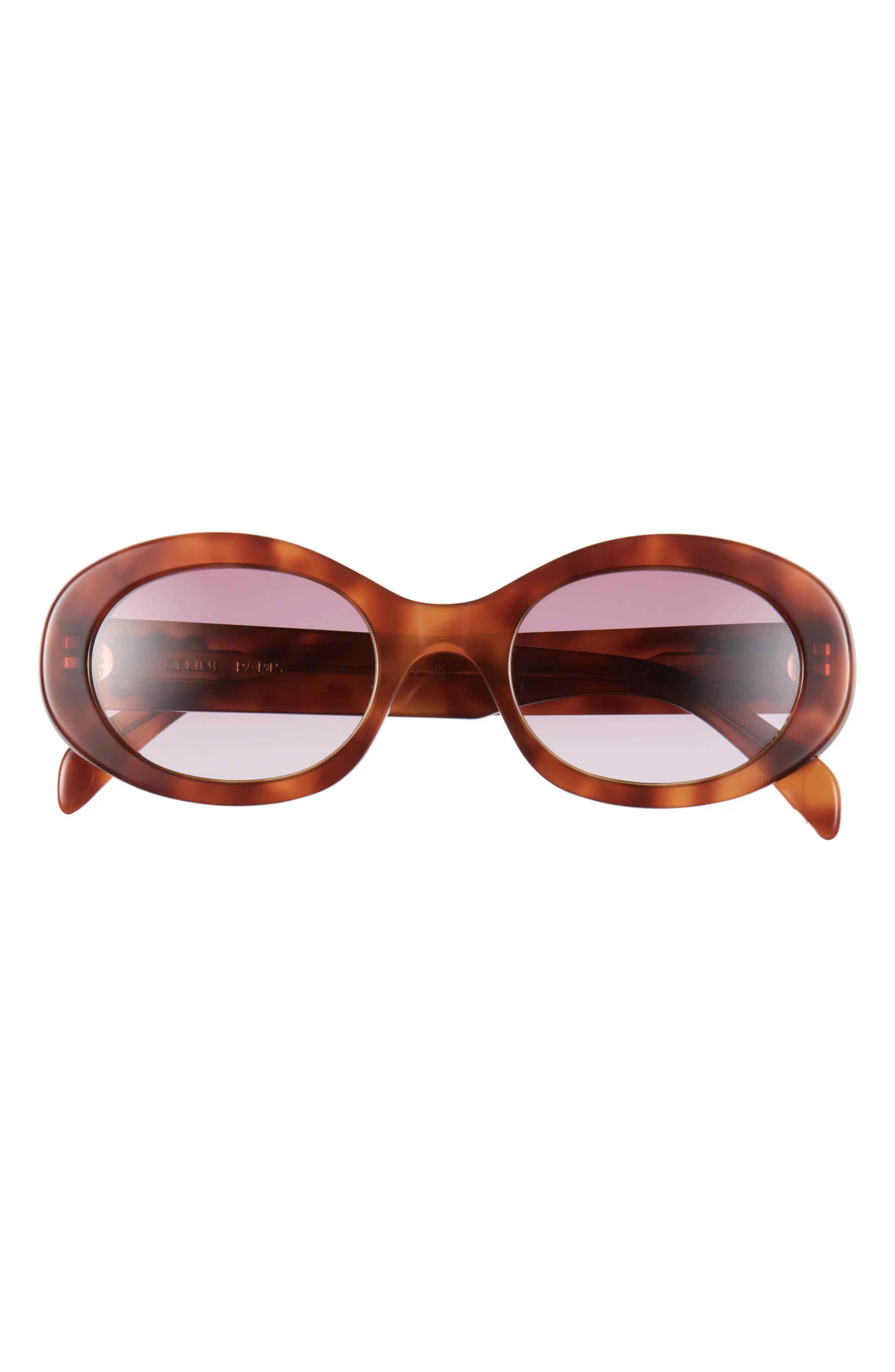 CELINE Triomphe 52mm Oval Sunglasses (Women) | Nordstrom | Nordstrom