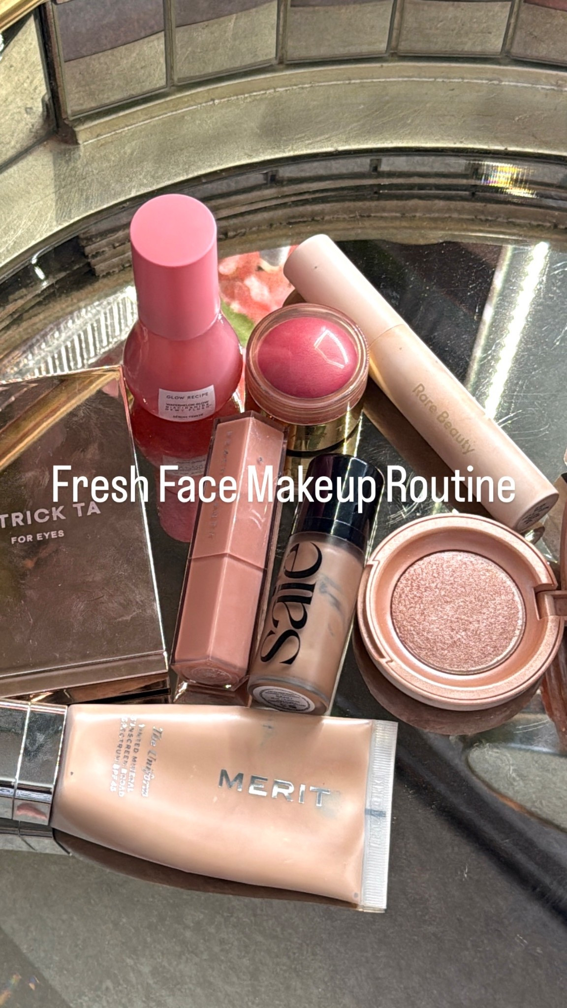 Fresh face makeup look

Shades:
Undereye corrector: fair
Tinted moisturizer: 24
Concealer: L2
Bronzer: sand
Highlight: mesmerize 
Merit blush: le bonbon
Blush flush: watermelon 
Lipstick: Fenty glow
Lipgloss: pillow talk 

#LTKBeauty #LTKSaleAlert