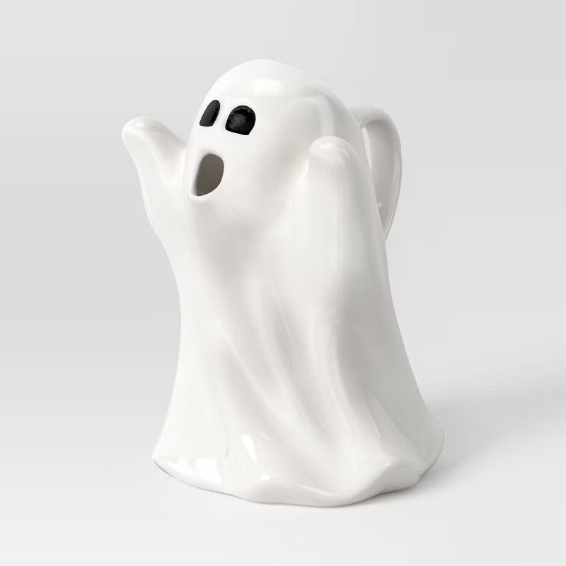 1280ml Halloween Stoneware Ghost Beverage Pitcher White - Threshold™ | Target