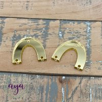 Chunky Rainbow Gold Mirror Connectors, Earring Findings, Acrylic Rounds, Connectors | Etsy (US)