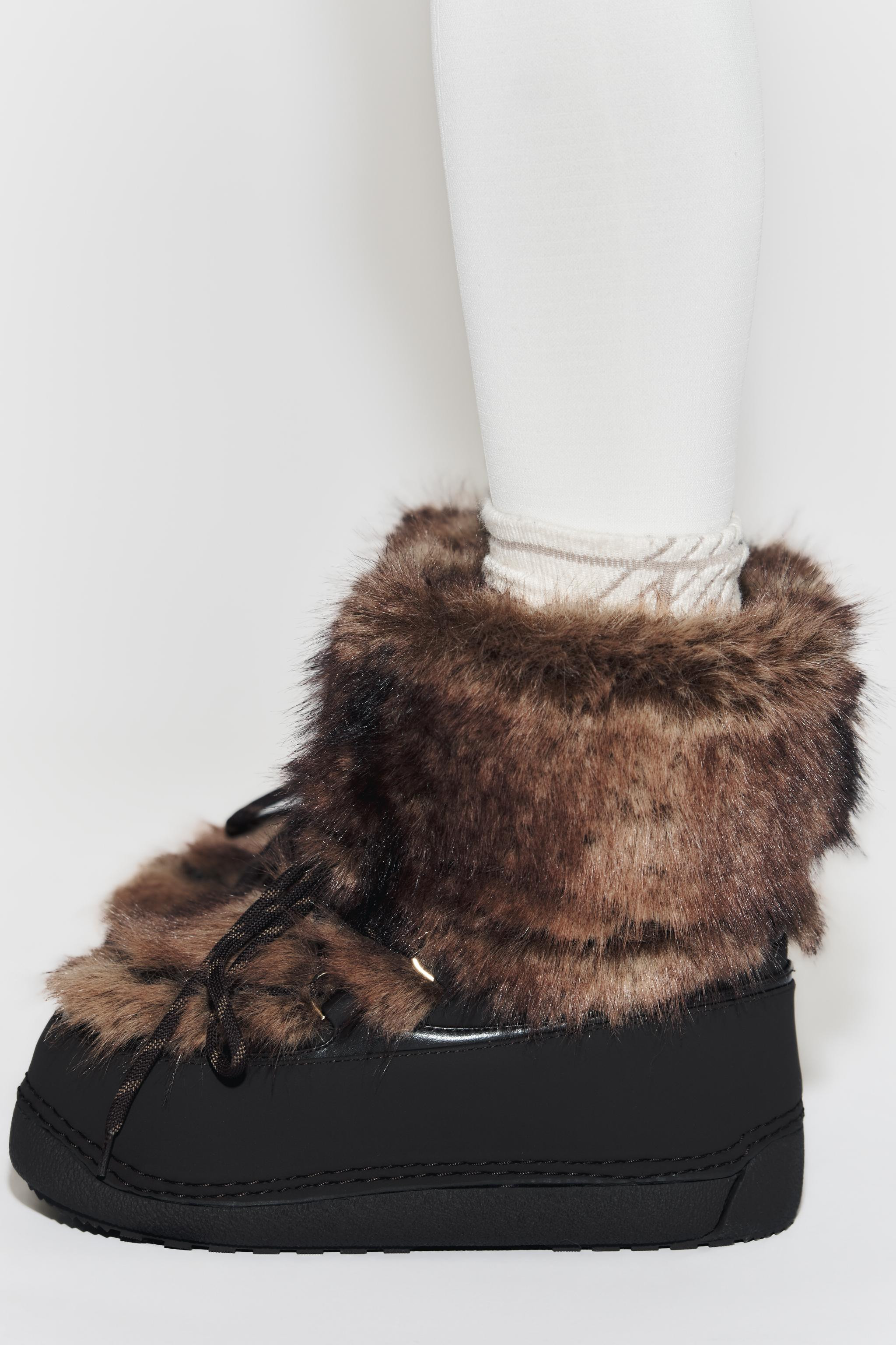 FAUX FUR COMBINED ANKLE BOOTS SKI COLLECTION | Zara US