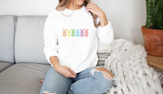 Womens Easter Spring Sweatshirt Easter Shirt Cute Easter Shirt | Etsy | Etsy (US)