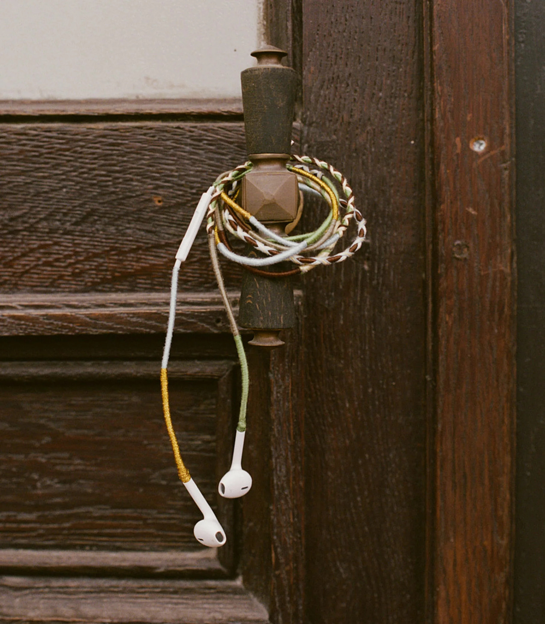 Le Pom Pom & DÔEN Headphones - Green Blue Gold Stripe | DÔEN | DOEN