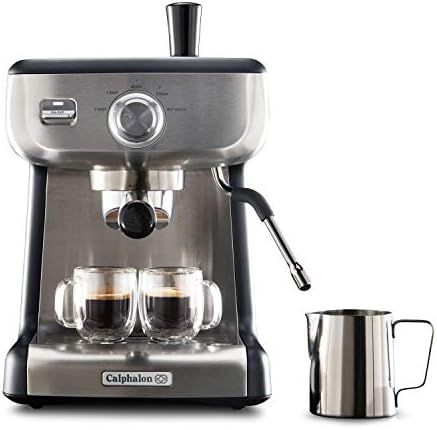 Calphalon Espresso Machine with Tamper, Milk Frothing Pitcher, and Steam Wand, Temp iQ 15-Bar Pum... | Amazon (US)