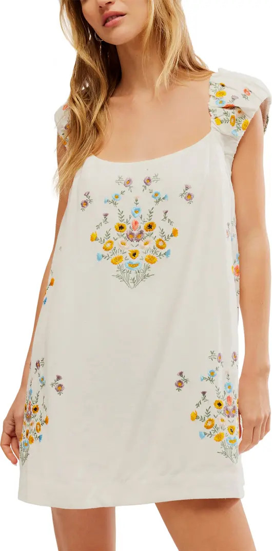 Free People Wildflower Embroidered Minidress | Nordstrom | Nordstrom
