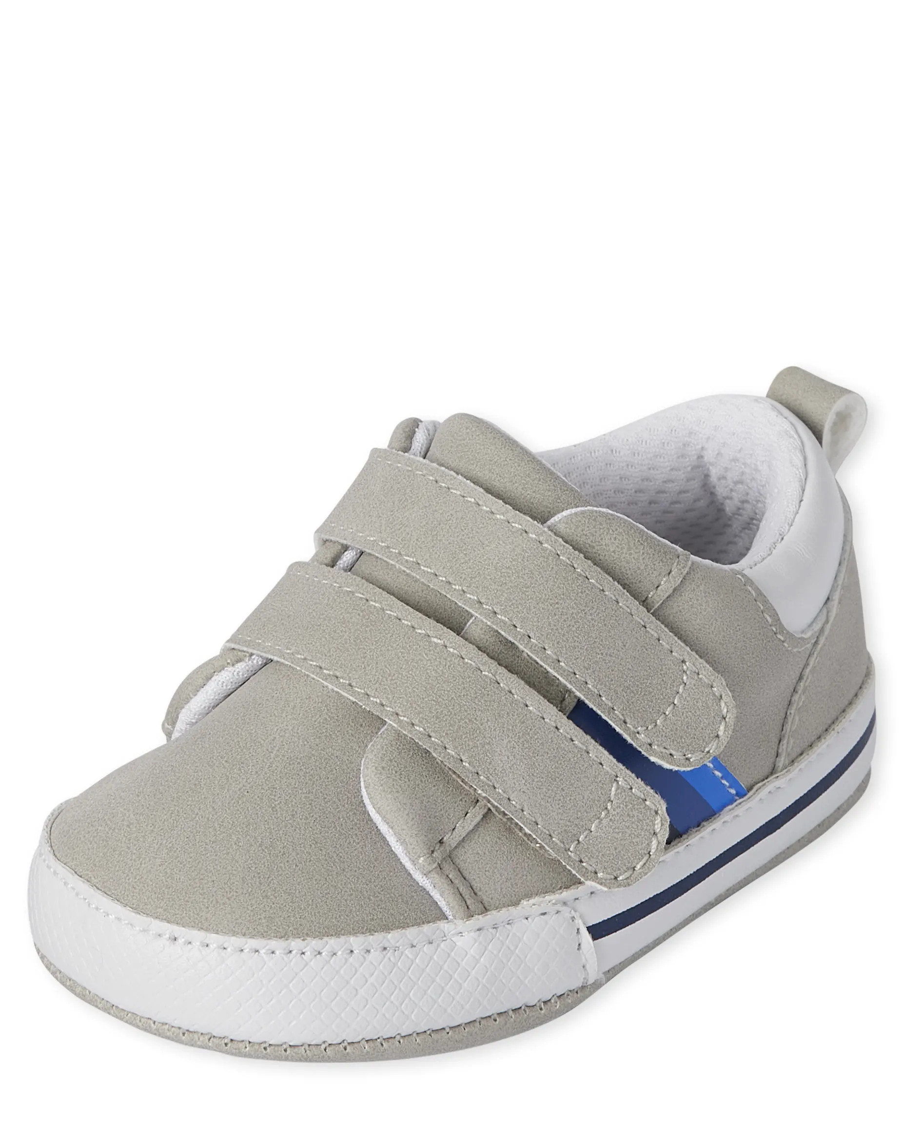 Baby Boys Faux Leather Striped Sneakers | The Children's Place  - GREY | The Children's Place