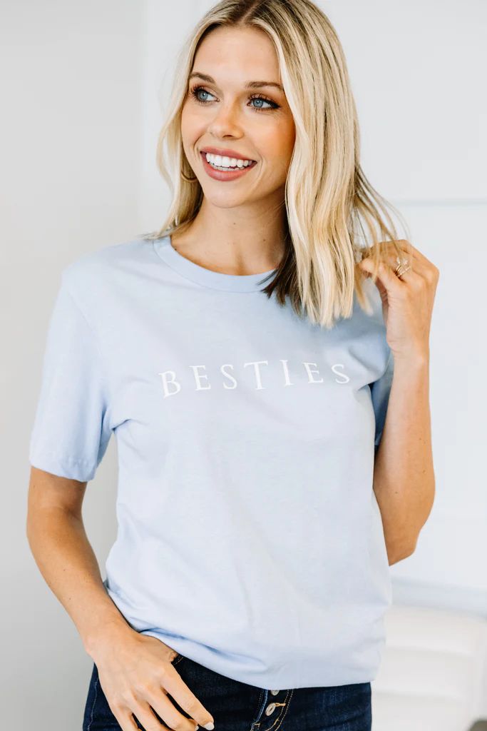 Besties Baby Blue Graphic Tee | The Mint Julep Boutique