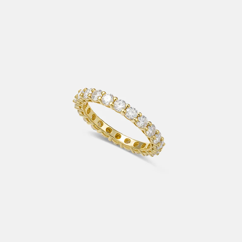 Johanna Moissanite Gold Vermeil Eternity Ring | Victoria Emerson