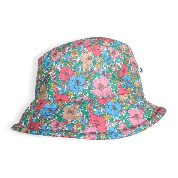 Liberty Collection: Retro Flower Reversible Bucket Hat - Etsy | Etsy (US)
