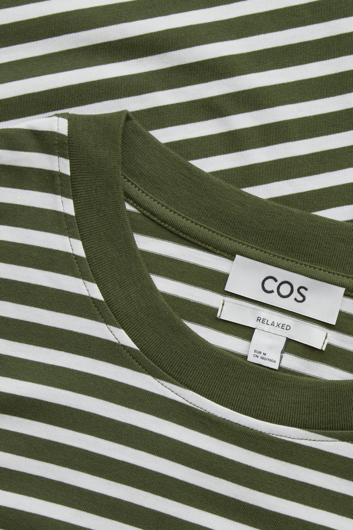 OVERSIZED-FIT T-SHIRT - Green / white - T-shirts - COS | COS (US)