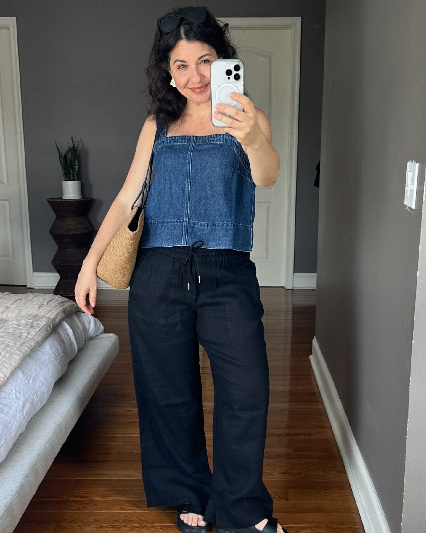 If you're in the market for a 100% linen pant, I can't recommend this pair from Athleta enough. They're versatile, comfy, cute, and wildly popular for a reason. Fit TTS!
