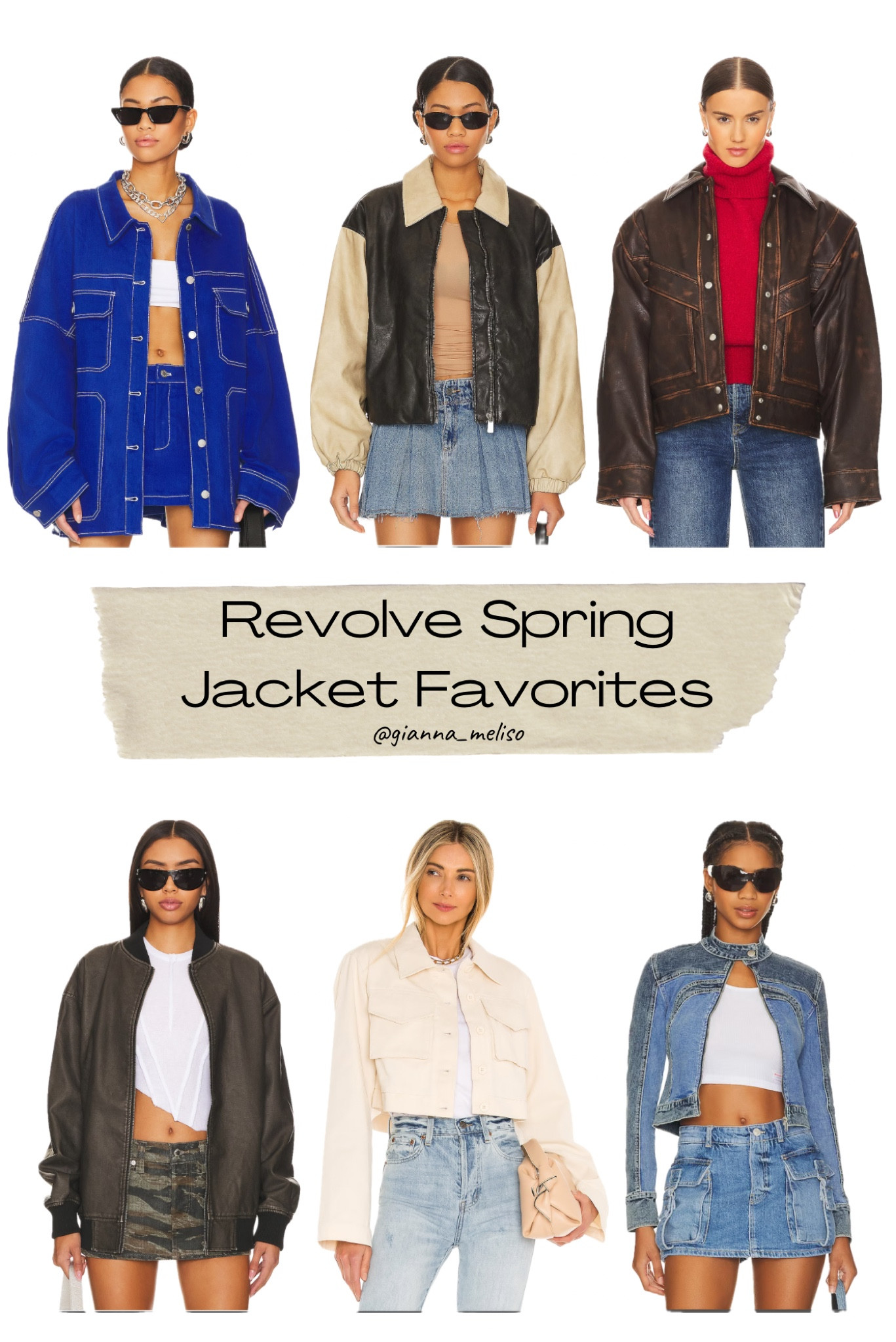 Revolve spring jackets #favorites #revolve #sale #spring #fashion #springcoats #denim #leather 

#LTKstyletip #LTKSpringSale #LTKsalealert