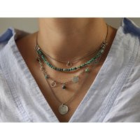 Turquoise Layered Necklace Set For Women, Trending Now Bohemian Necklace, Unique Best Friends, Birthday Gift Her | Etsy (US)