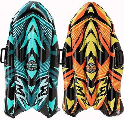 40" Inflatable Snow Sleds (2 Sets), Snow Tube for Family Activities, Heavy-Duty Inflated Snow Sled f | Amazon (US)