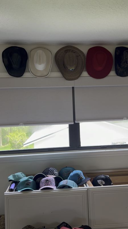 Trying to get organized. 🤪 closet organization. Hat hooks. Hat organizer. Hat boxes  

#LTKBacktoSchool #LTKxNSale #LTKFind